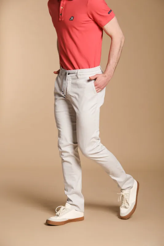 Milano Jogger men's chino jogger in cotton and tencel extra slim fit sold by Mason's