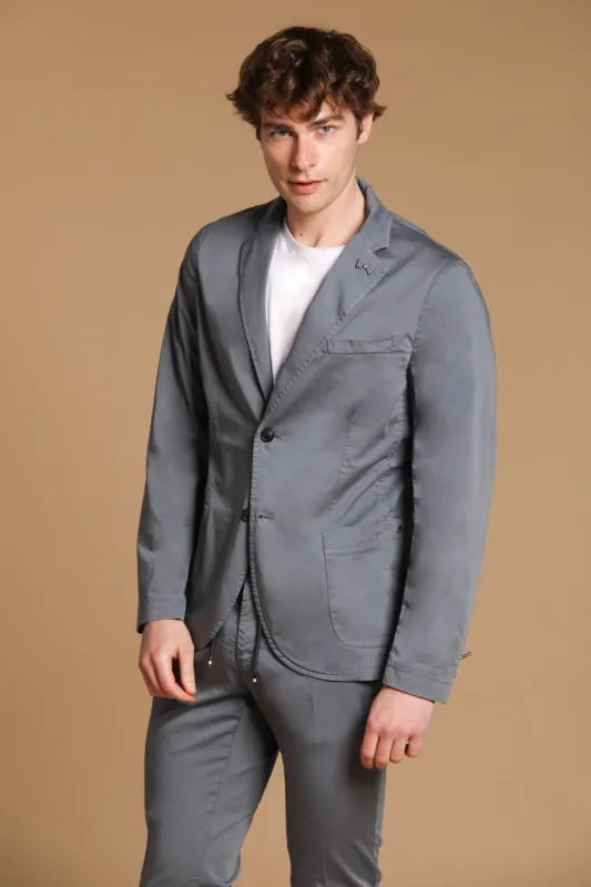 Da Vinci men's travel blazer in technical stretch satin with details sold by Mason's