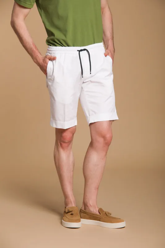 New York Sack men's chino jogger bermuda shorts in Pima Cotton Regular fit sold by Mason's