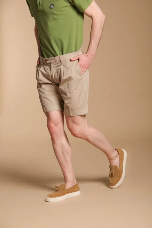New York Time 1 Pinces men's chino bermuda shorts in Pima cotton Regular fit  sold by Mason's