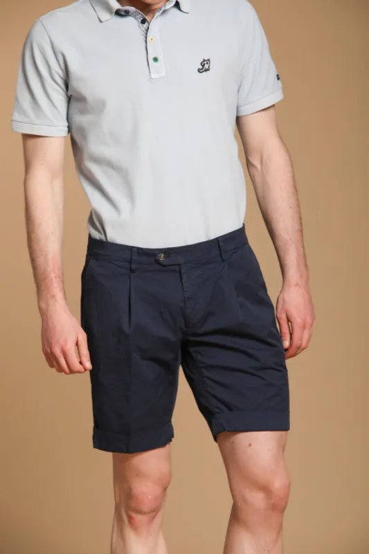 New York Time 1 Pinces men's chino bermuda shorts in pima cotton Regular fit sold by Mason's