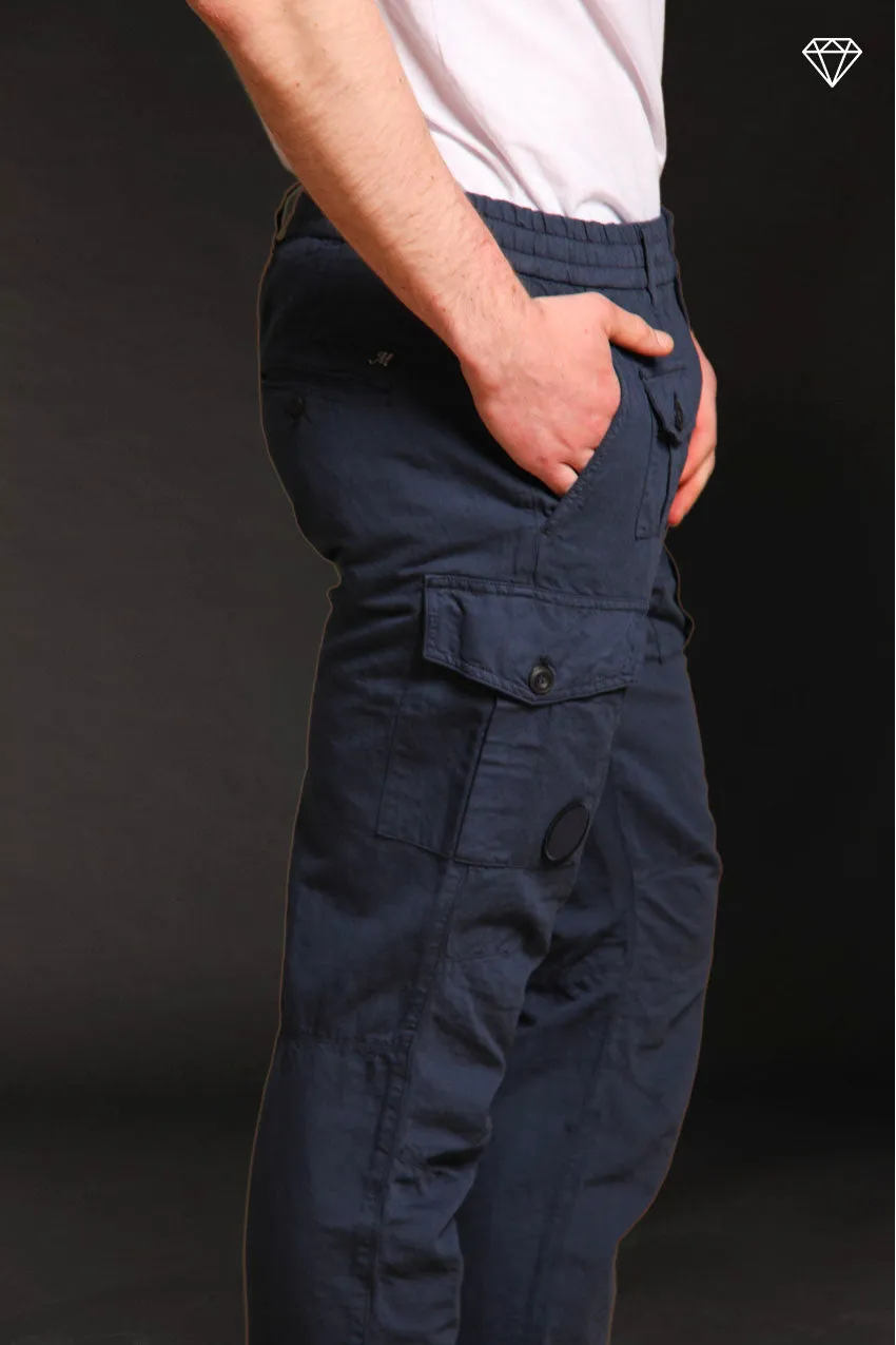 George Elax Men's cargo pants in cotton and hemp broken fabric logo edition Carrot Fit ① sold by Mason's product image thumbnail 3