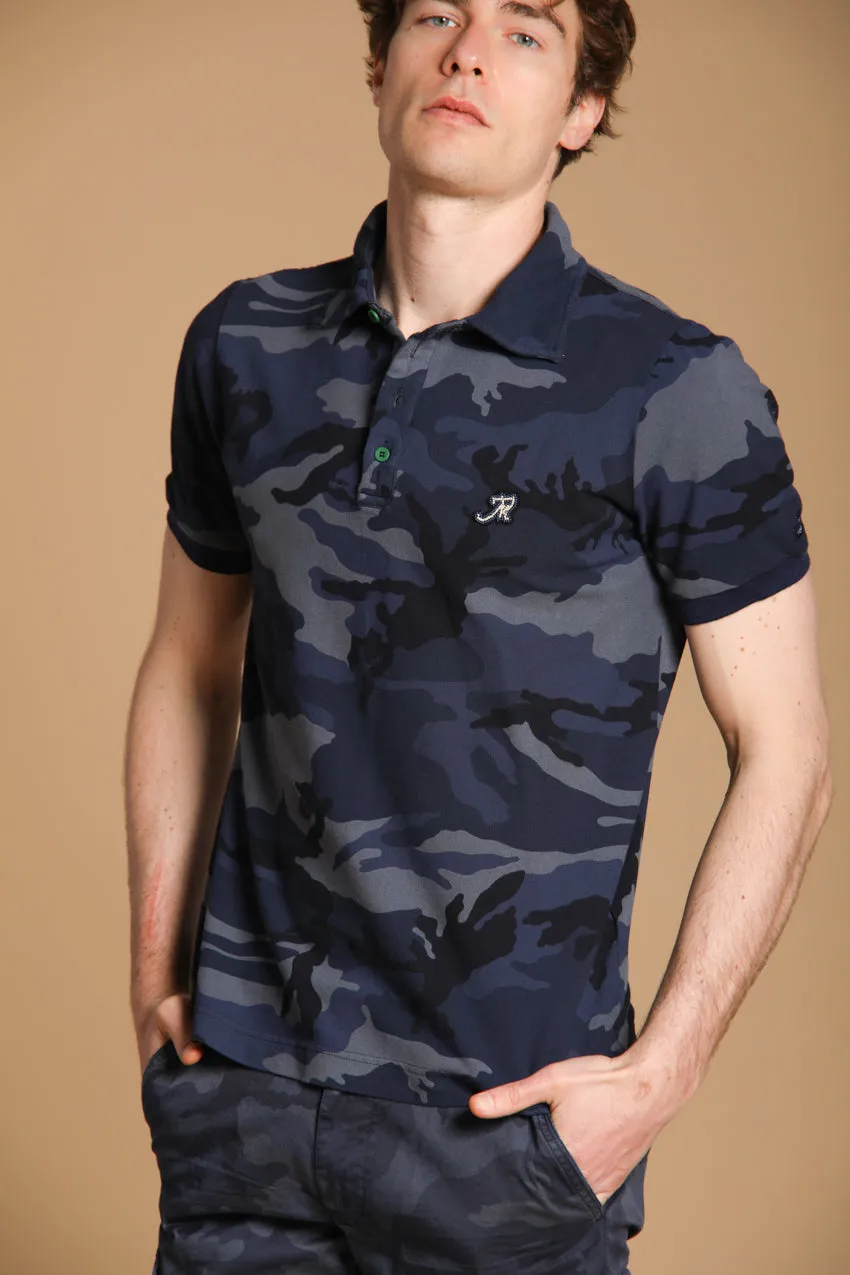 Print Men's Polo in Piqué with camouflage pattern sold by Mason's product image thumbnail 3