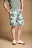 Cargo M74 men's cargo bermuda in cotton with tiffany Hawaii print relaxed fit sold by Mason's