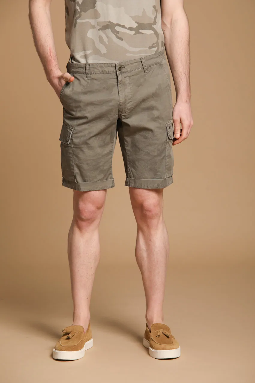 Chile men's cargo bermuda shorts in cotton with camou pattern slim fit ① sold by Mason's