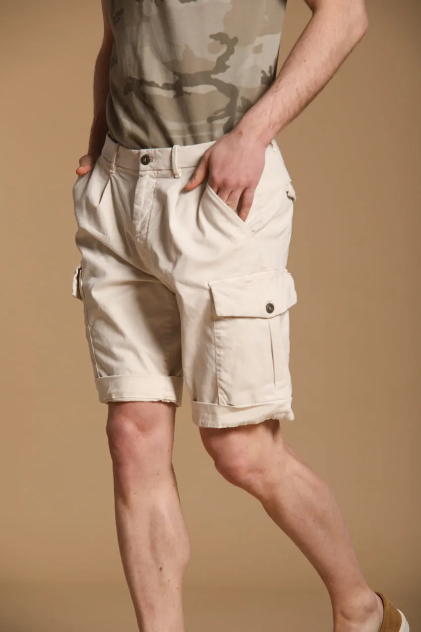 Cargo 22 men's cargo bermuda shorts in stretch cotton-silk gabardine Relaxed fit sold by Mason's product image thumbnail 5