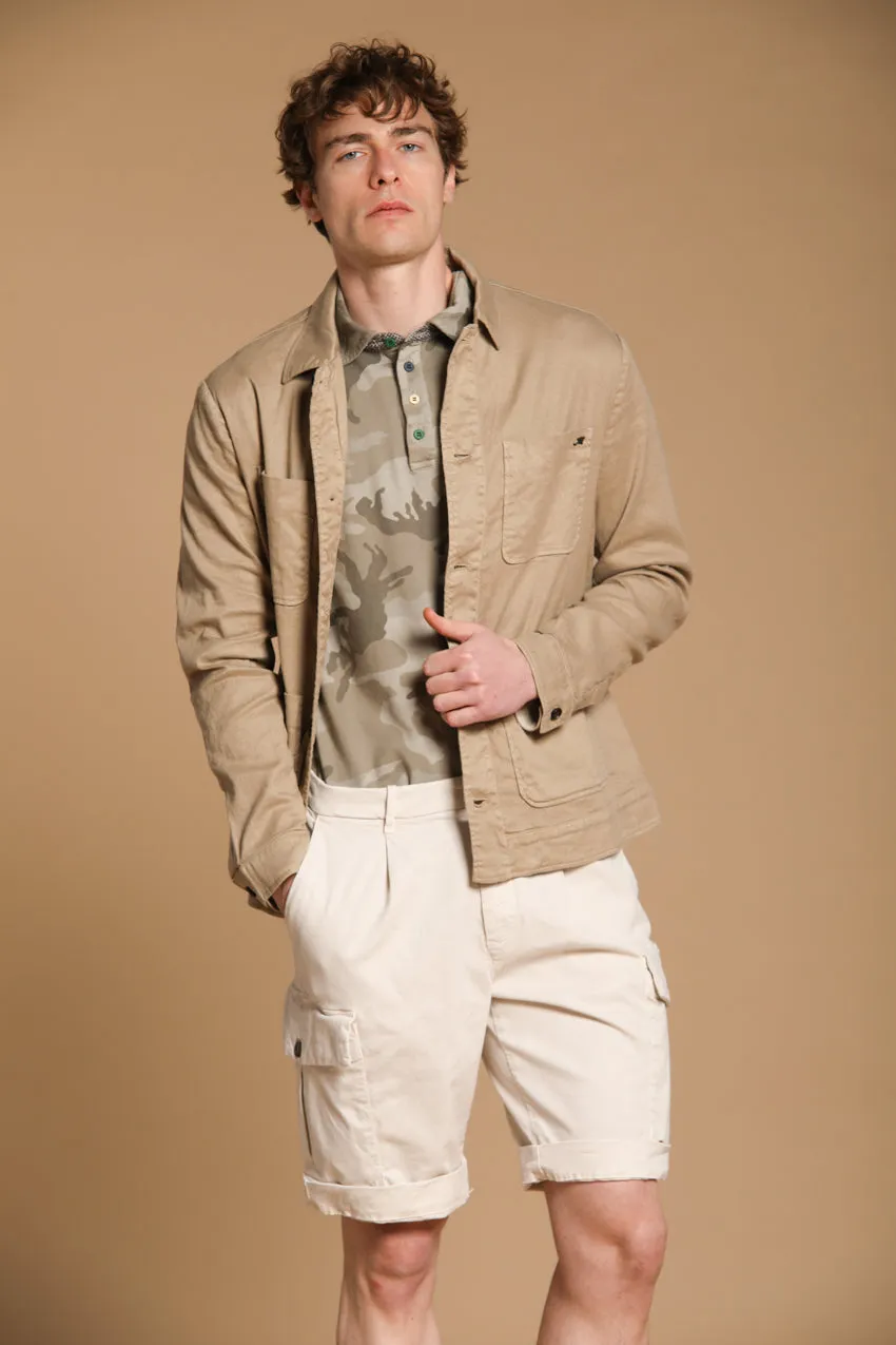 Cargo 22 men's cargo bermuda shorts in stretch cotton-silk gabardine Relaxed fit sold by Mason's product image thumbnail 3