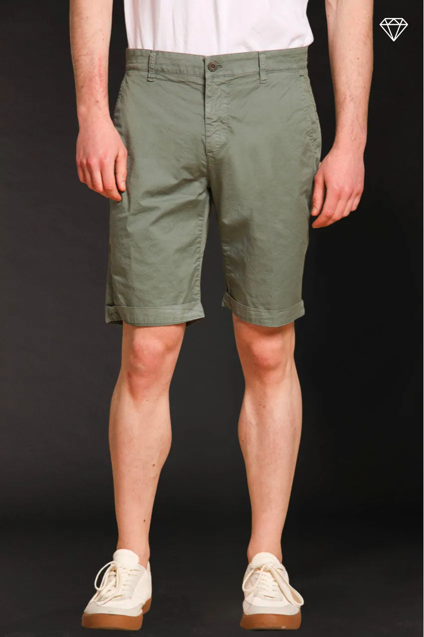 John Coolkhinos men's chino bermuda shorts in pima cotton logo edition carrot fit ① sold by Mason's