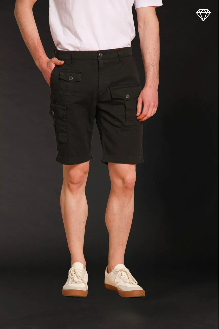 George Coolpocket men's cargo bermuda shorts in stretch satin logo edition carrot fit ① sold by Mason's