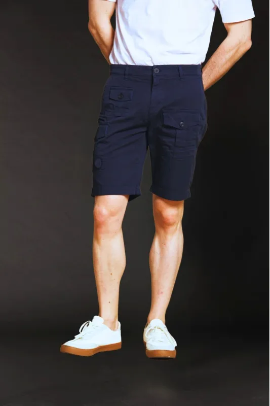 George Coolpocket men's cargo bermuda shorts in stretch satin logo edition carrot fit ① sold by Mason's