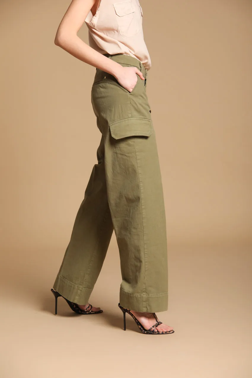 New York Studio women's Cargo Pants in slub cotton panama Relaxed fit sold by Mason's product image thumbnail 3