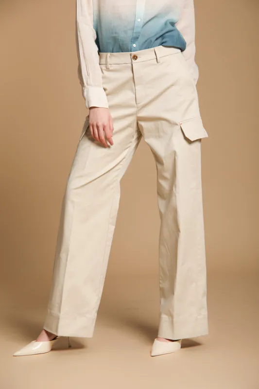 New York Studio women's Cargo Pants in cotton twill Relaxed fit  sold by Mason's