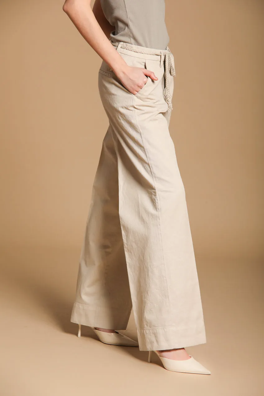 New York Studio women's Chino pants in cotton-linen twill Relaxed fit sold by Mason's product image thumbnail 3