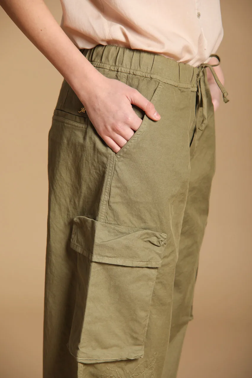 Francis women's Cargo Jogger Pants in cotton and linen twill Relaxed fit sold by Mason's product image thumbnail 3
