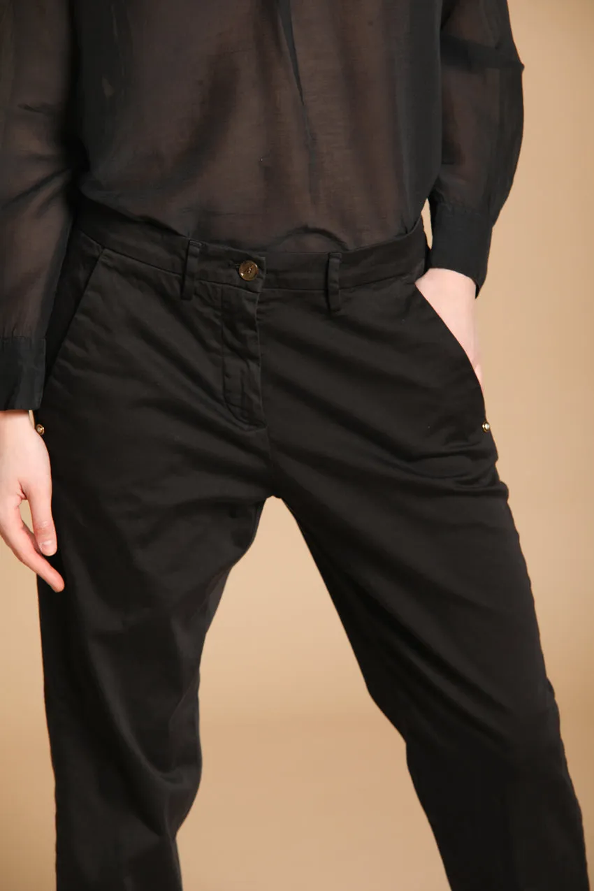 New York Carrot women's chino pants in stretch satin carrot fit ① sold by Mason's product image thumbnail 2