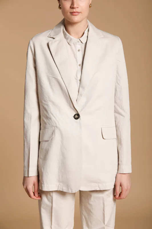 Irene women's blazer in linen and cotton twill sold by Mason's