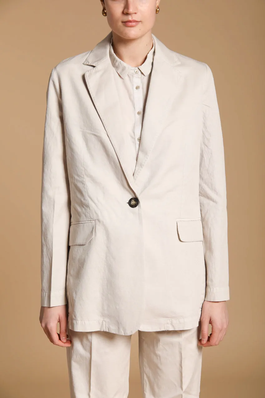 Irene women's blazer in linen and cotton twill sold by Mason's