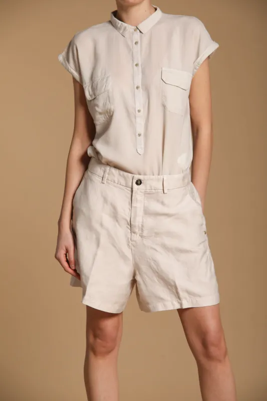 New York Cozy women's chino bermuda in woven relaxed fit sold by Mason's