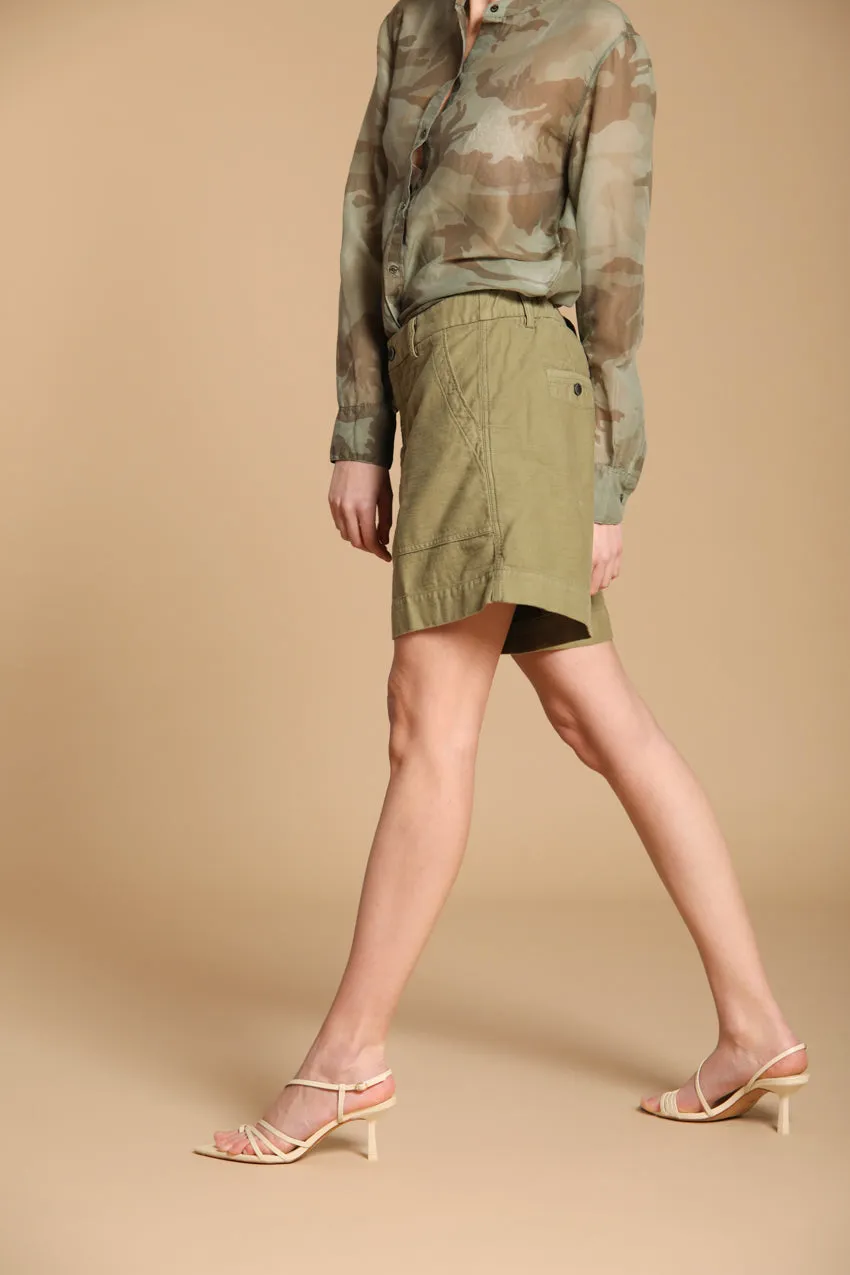 Dallas women's cargo Bermuda Shorts in satin relaxed fit sold by Mason's product image thumbnail 3