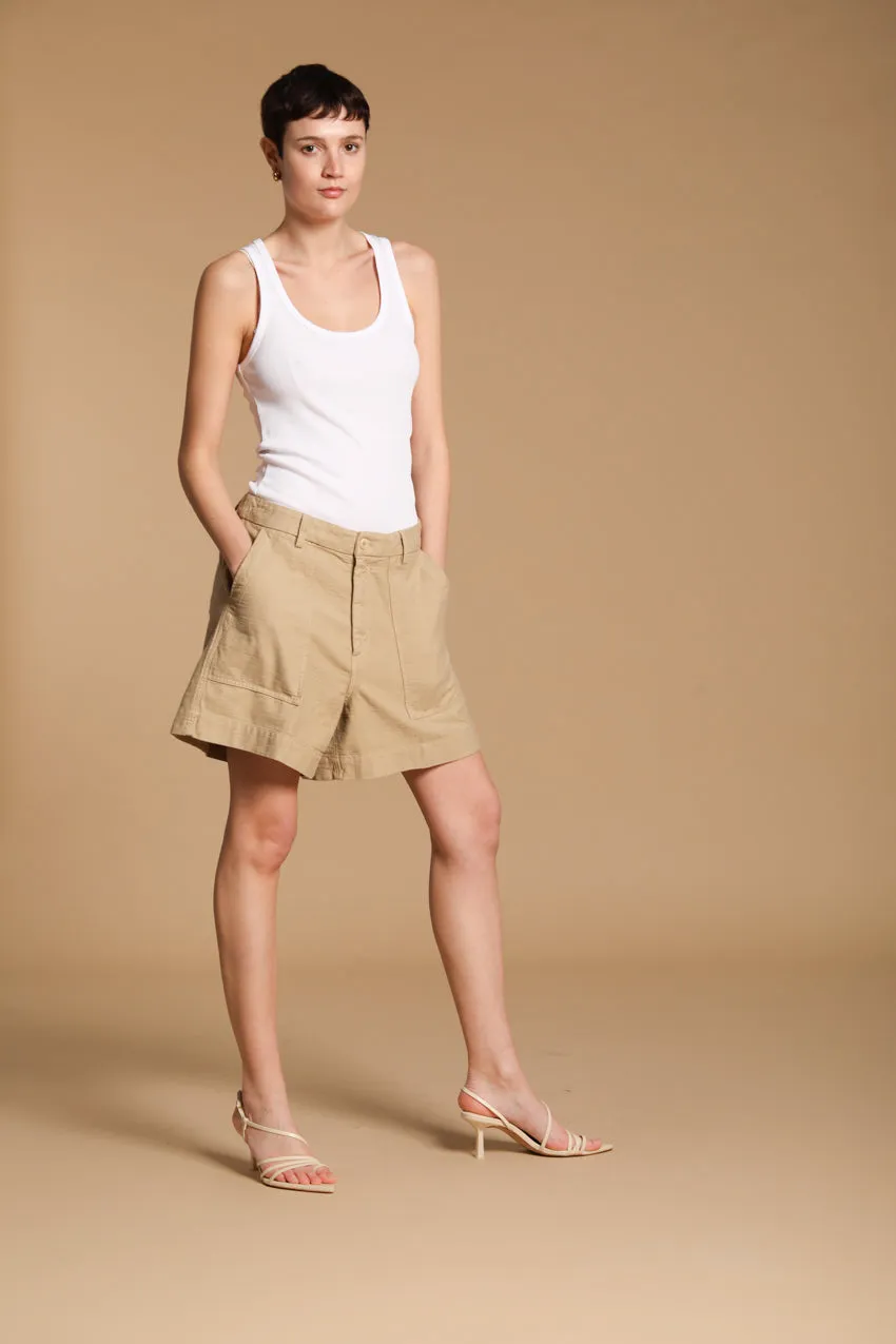 Dallas women's cargo Bermuda Shorts in satin relaxed fit sold by Mason's product image thumbnail 3