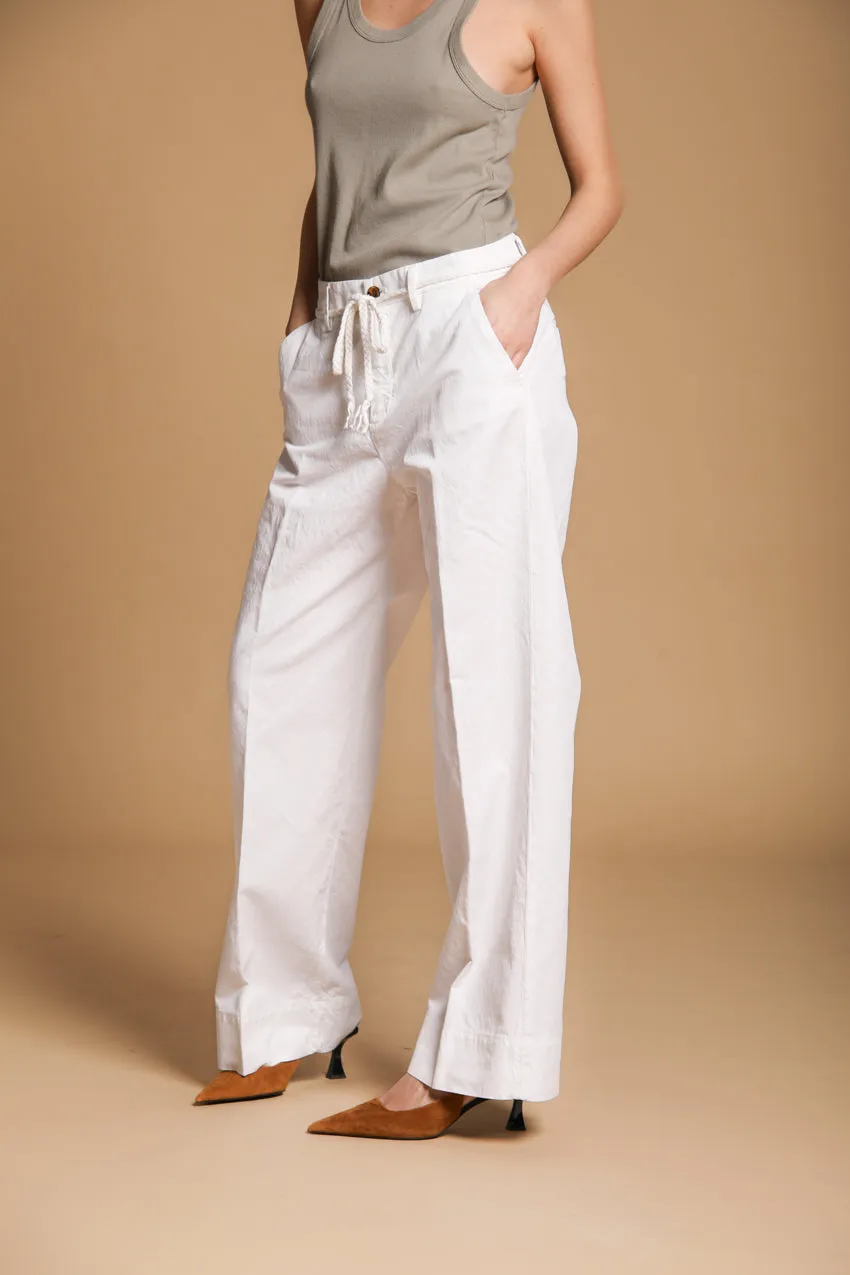 New York Studio women's Chino pants in cotton-linen twill Relaxed fit sold by Mason's