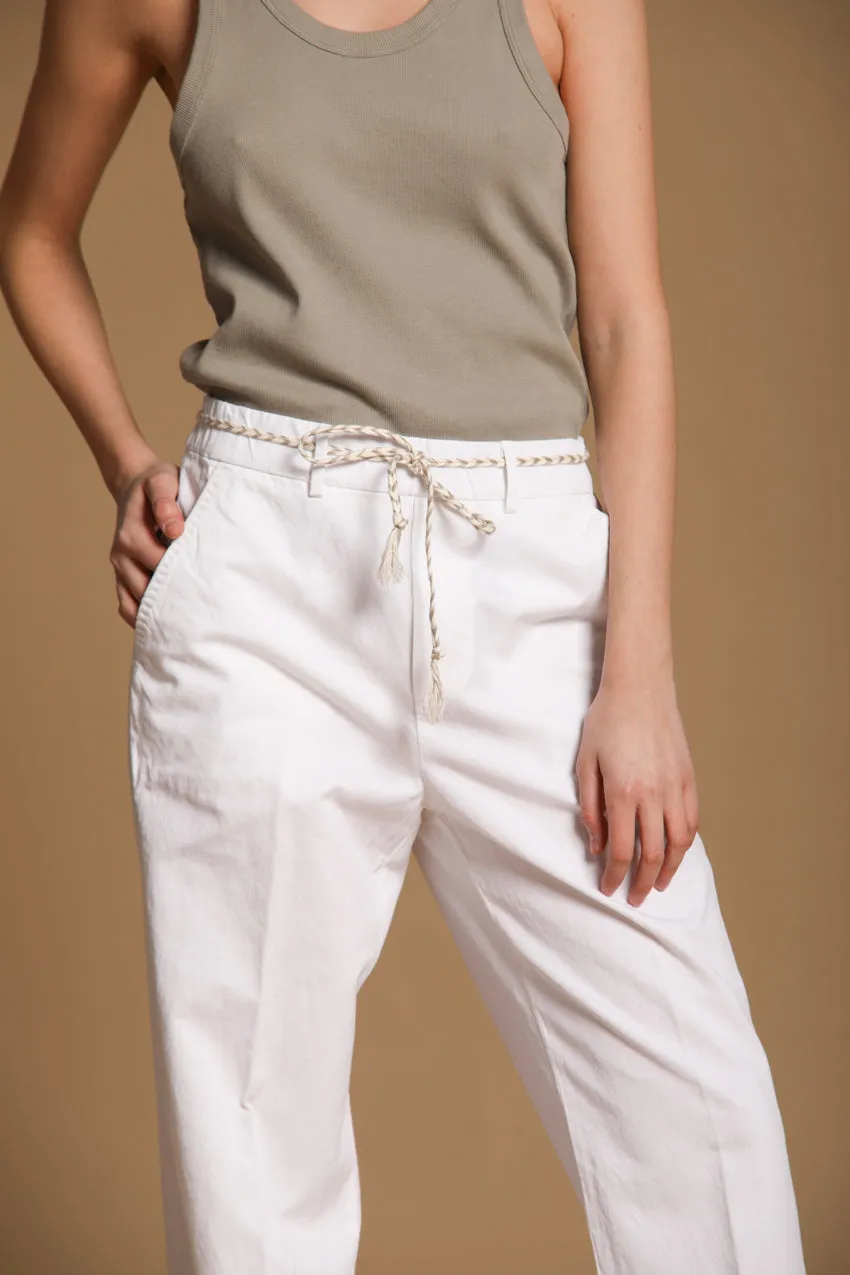 New York Cozy Straight women's chino pants in linen and cotton twill straight fit sold by Mason's product image thumbnail 2