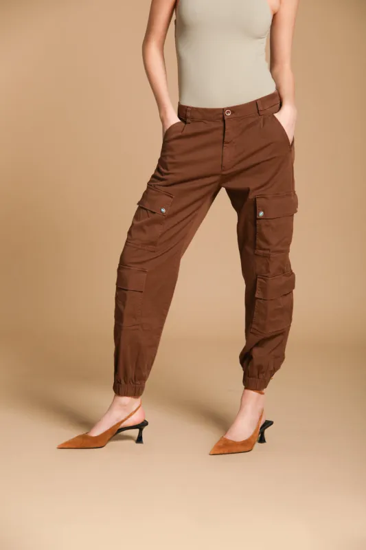 Evita Cargo women's cargo pants in gabardine curvy fit sold by Mason's