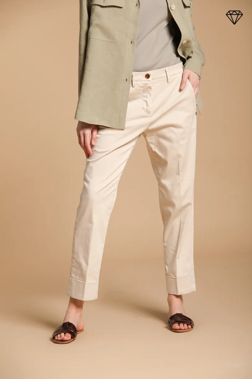 New York Carrot women's chino pants in stretch satin carrot fit ① sold by Mason's product image thumbnail 3