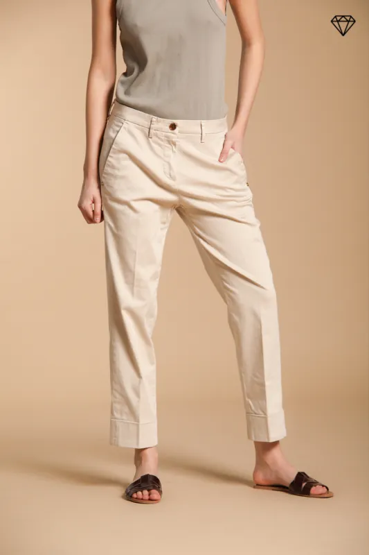 New York Carrot women's chino pants in stretch satin carrot fit ① sold by Mason's