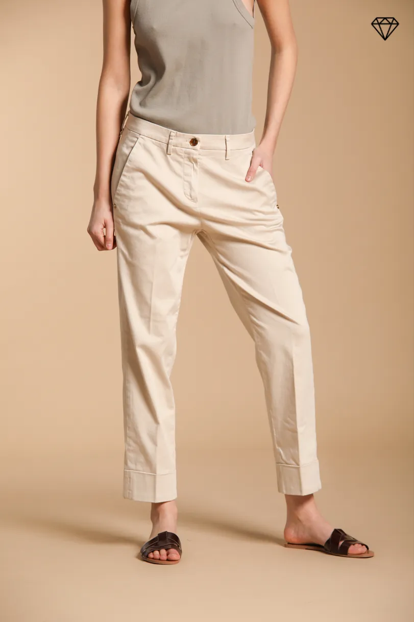 New York Carrot women's chino pants in stretch satin carrot fit ① sold by Mason's