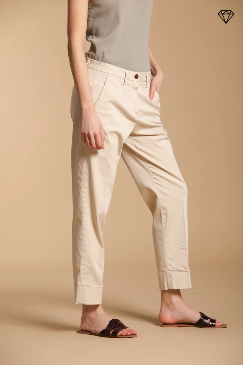 New York Carrot women's chino pants in stretch satin carrot fit ① sold by Mason's product image thumbnail 4