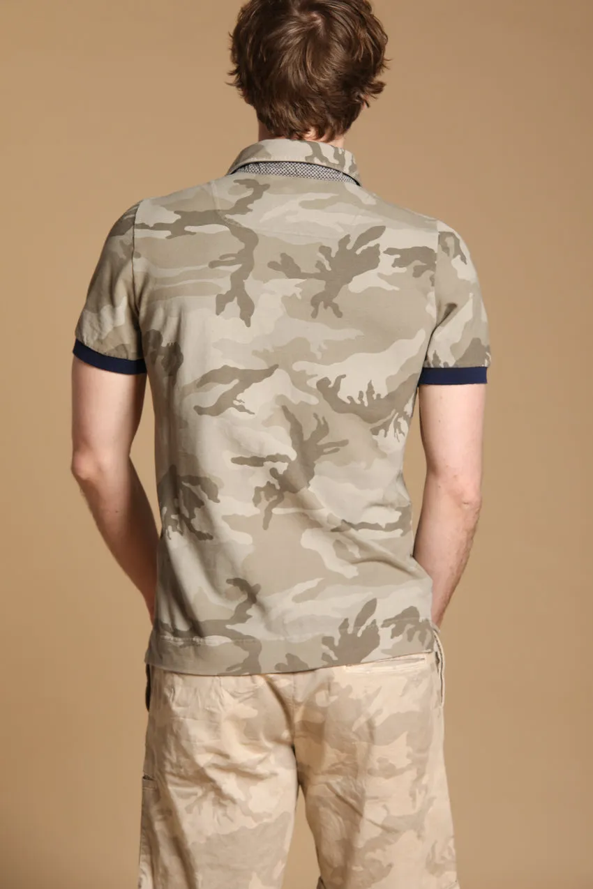 Print Men's Polo in Piqué with camouflage pattern sold by Mason's product image thumbnail 4