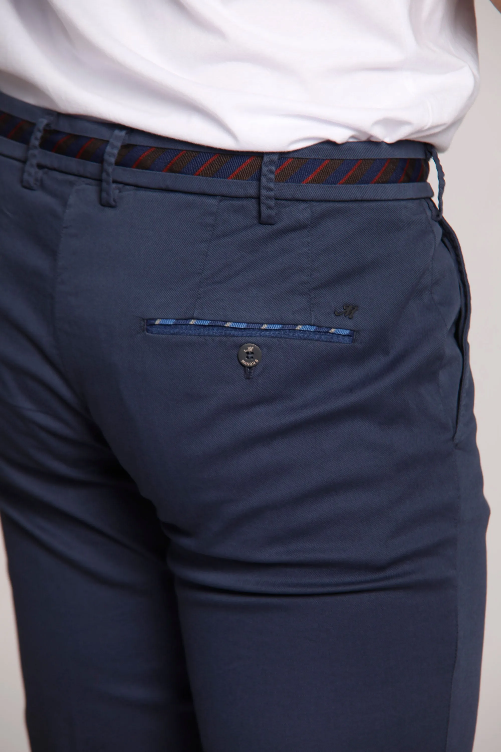 Torino Regimental man chino pants in cotton and tencel with ribbon slim sold by Mason's product image thumbnail 4