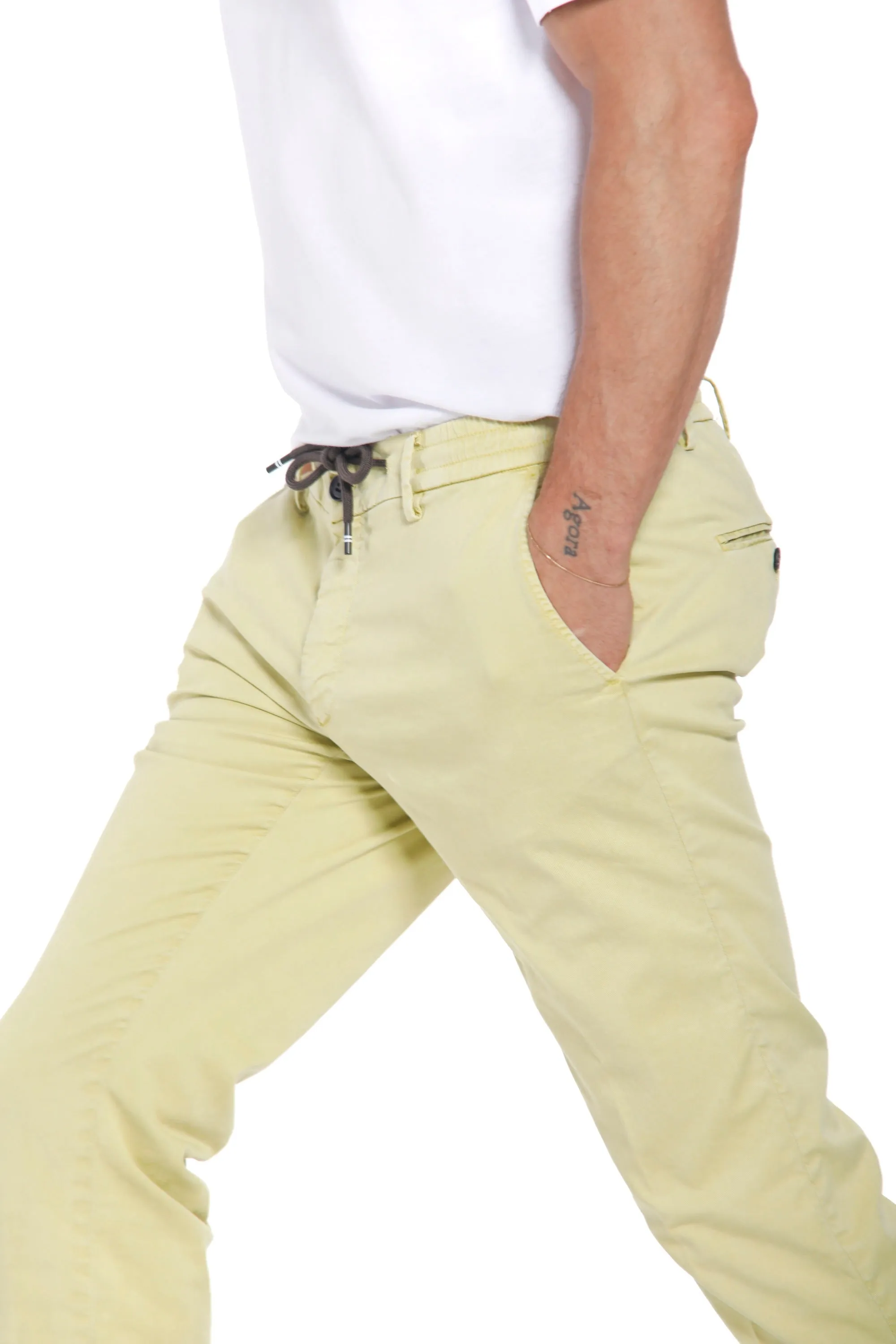 Milano Jogger man chino pants in cotton and tencel extra slim sold by Mason's product image thumbnail 5