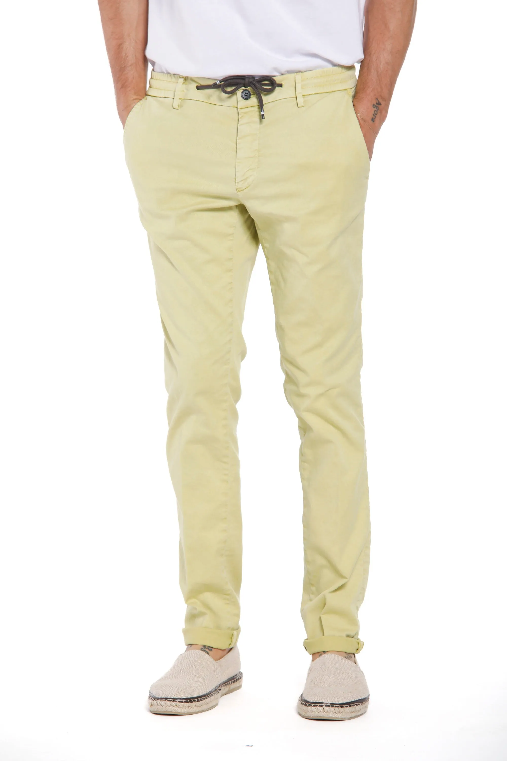 Milano Jogger man chino pants in cotton and tencel extra slim sold by Mason's product image thumbnail 2