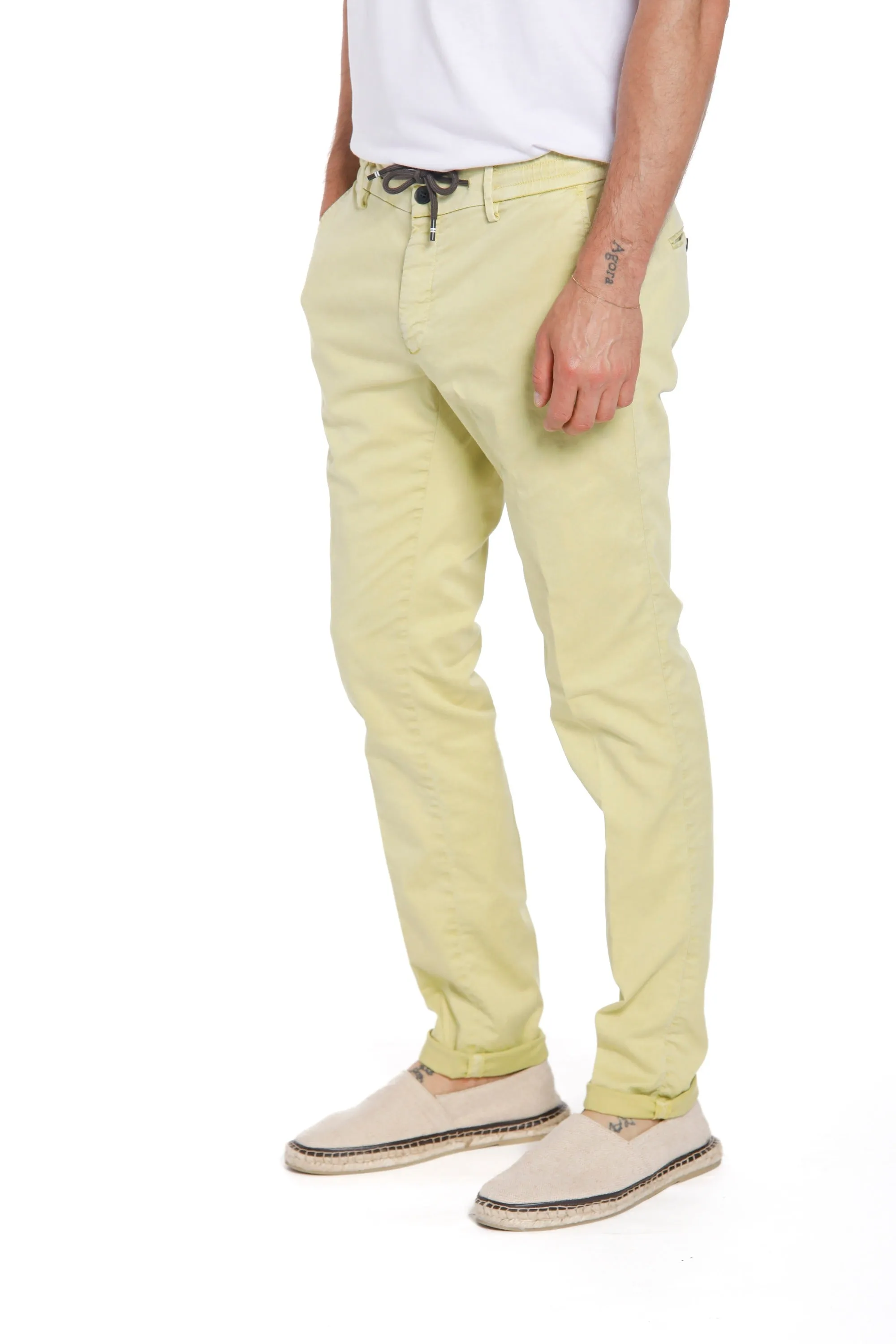 Milano Jogger man chino pants in cotton and tencel extra slim sold by Mason's product image thumbnail 4