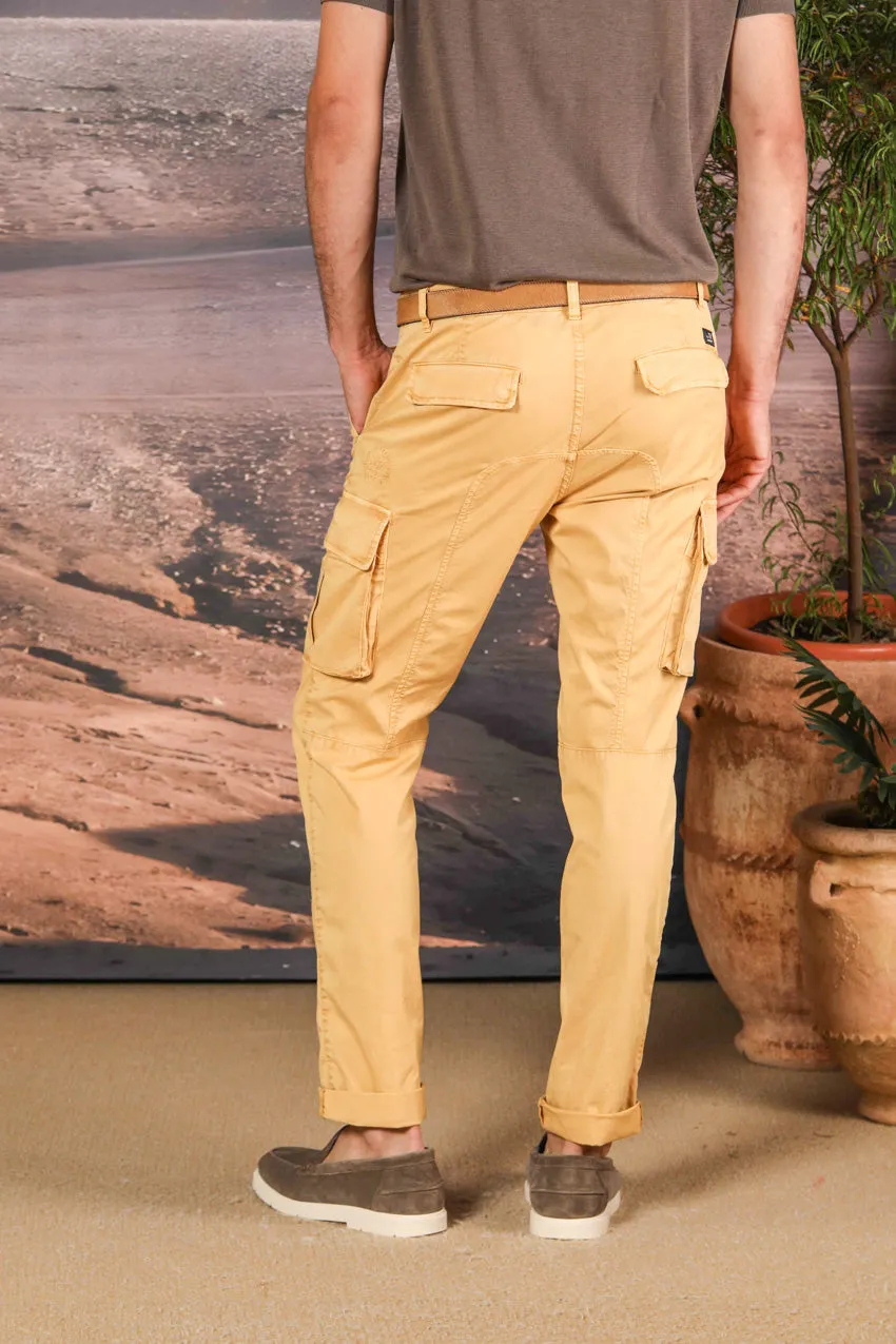 Chile Men's cargo pants in lightweight pima cotton twill special washing Extra-Slim Fit sold by Mason's product image thumbnail 4