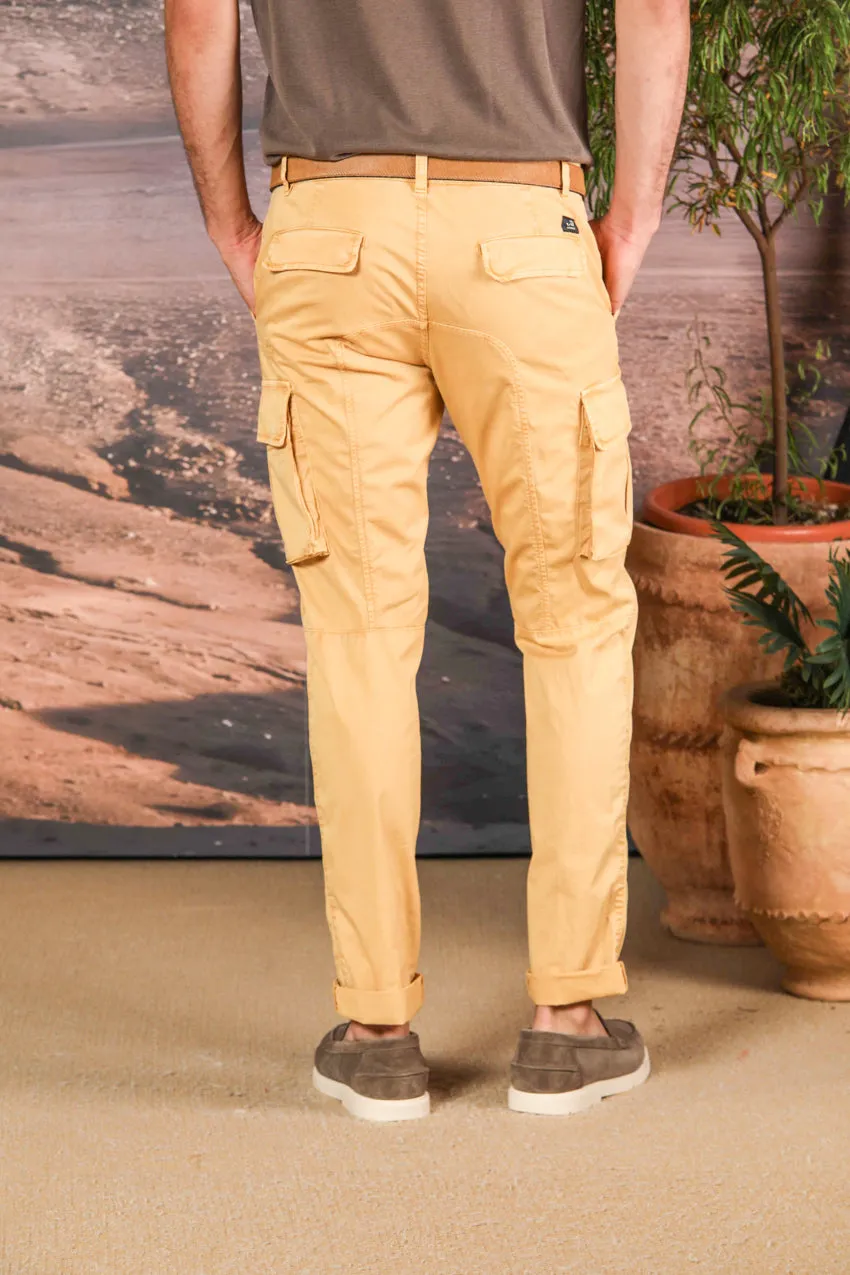 Chile Men's cargo pants in lightweight pima cotton twill special washing Extra-Slim Fit sold by Mason's product image thumbnail 3