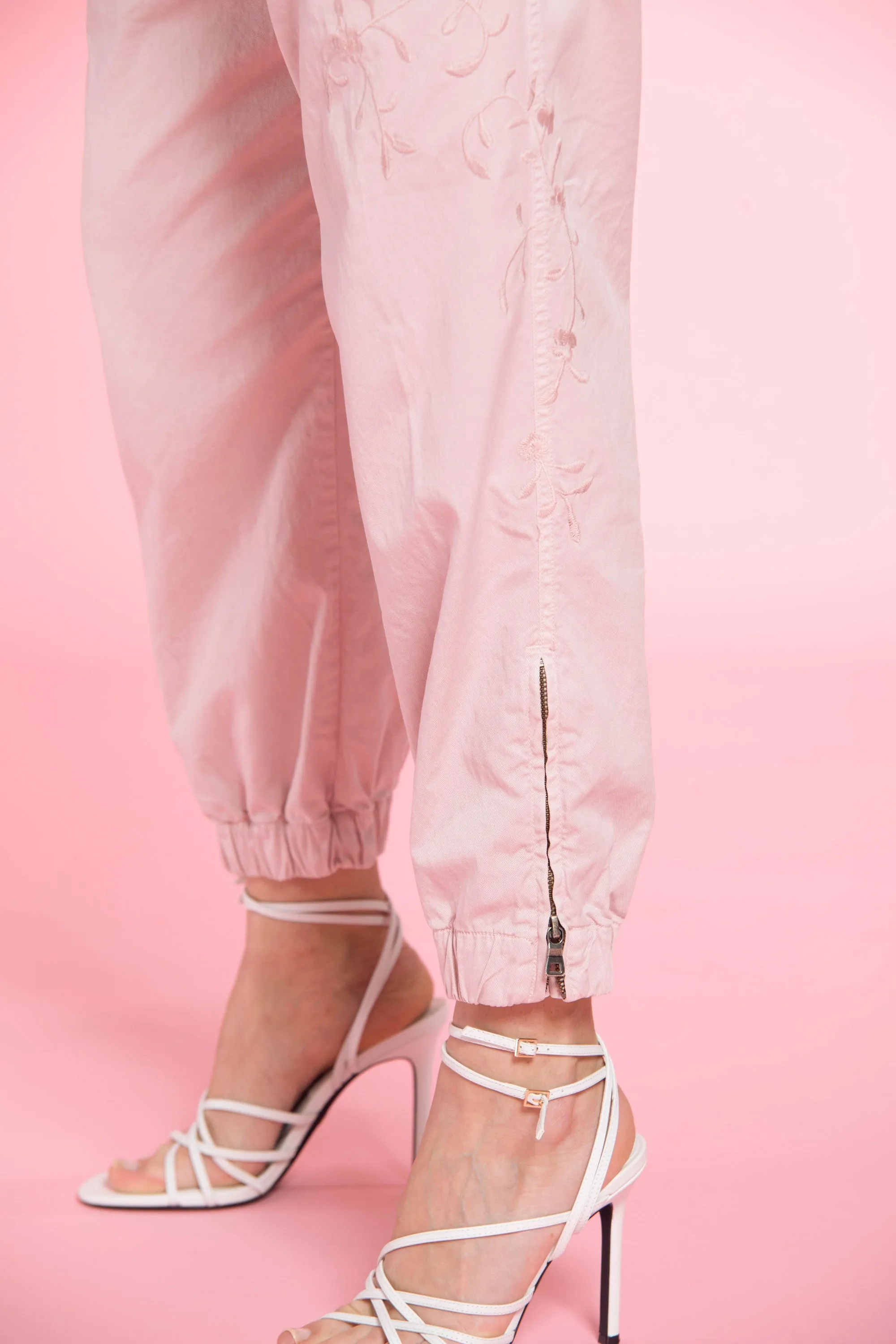 Evita woman cargo pants in tencel and cotton with embroidery curvy sold by Mason's product image thumbnail 5
