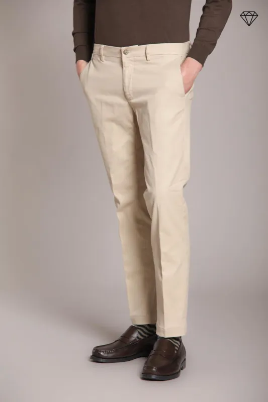 New York men's chino pants in stretch gabardine regular fit ① sold by Mason's
