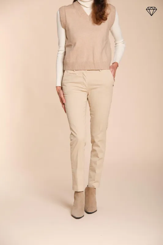 New York Slim women’s chino trousers in satin slim fit ① sold by Mason's