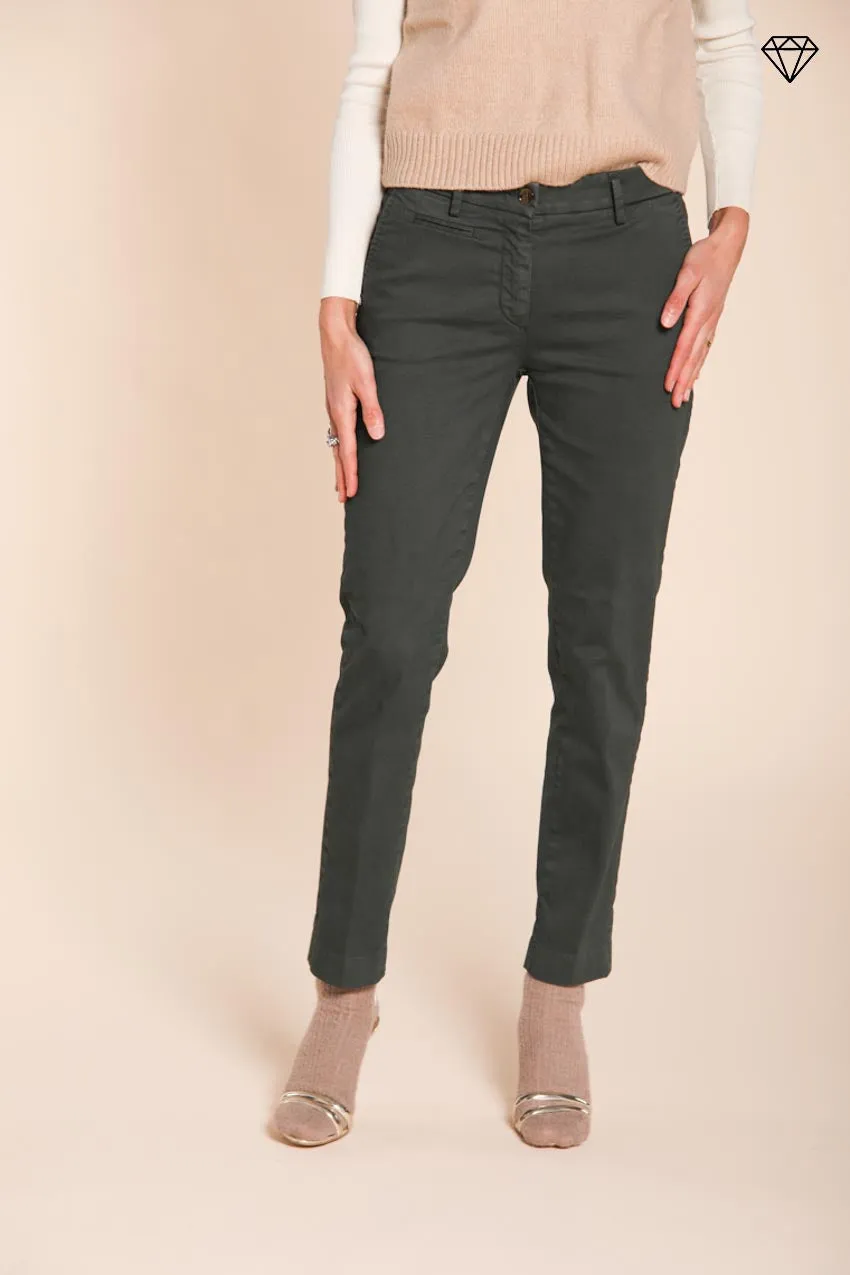 New York Slim women’s chino trousers in satin slim fit ① sold by Mason's