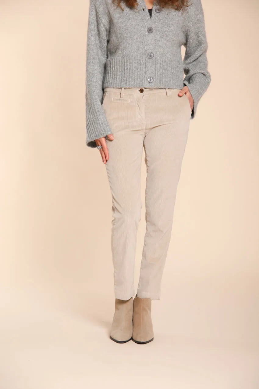 New York Slim women’s chino trousers in corduroy slim fit ① sold by Mason's