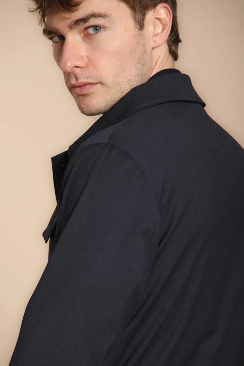 Firenze men’s lined overshirt in solid wool sold by Mason's product image thumbnail 5
