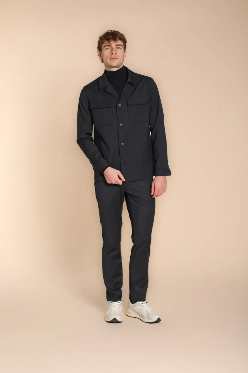 Firenze men’s lined overshirt in solid wool sold by Mason's product image thumbnail 3
