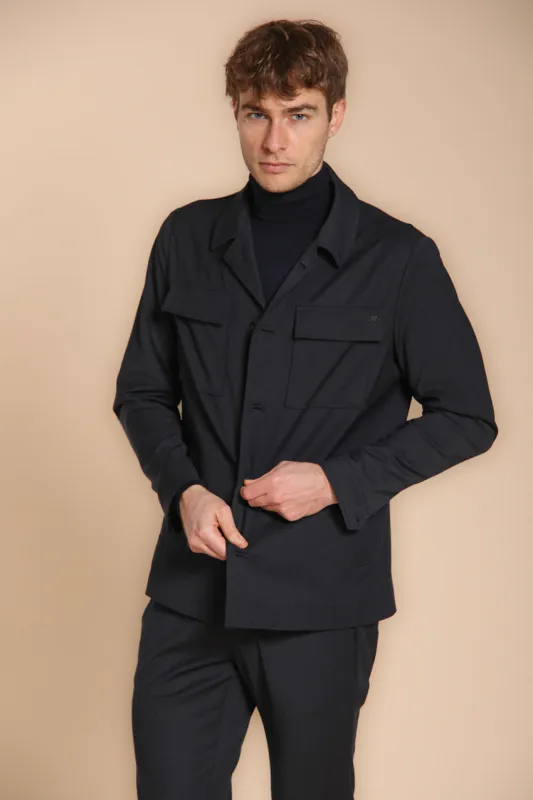 Firenze men’s lined overshirt in solid wool sold by Mason's