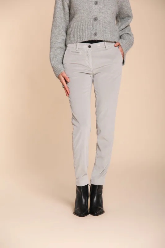 New York Slim women’s chino trousers in corduroy slim fit sold by Mason's