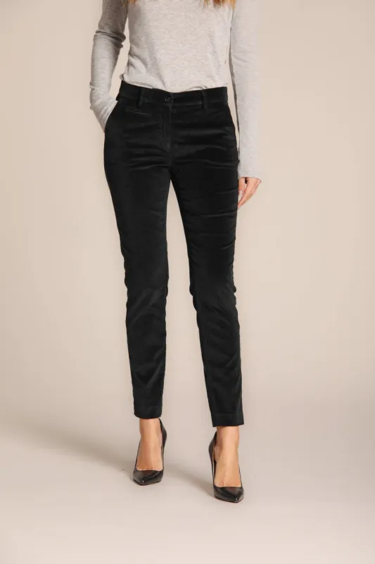 New York Slim women’s chino trousers in corduroy slim fit sold by Mason's