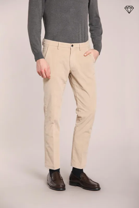 Torino men's chino pants in 1500-ridge corduroy slim fit ① sold by Mason's