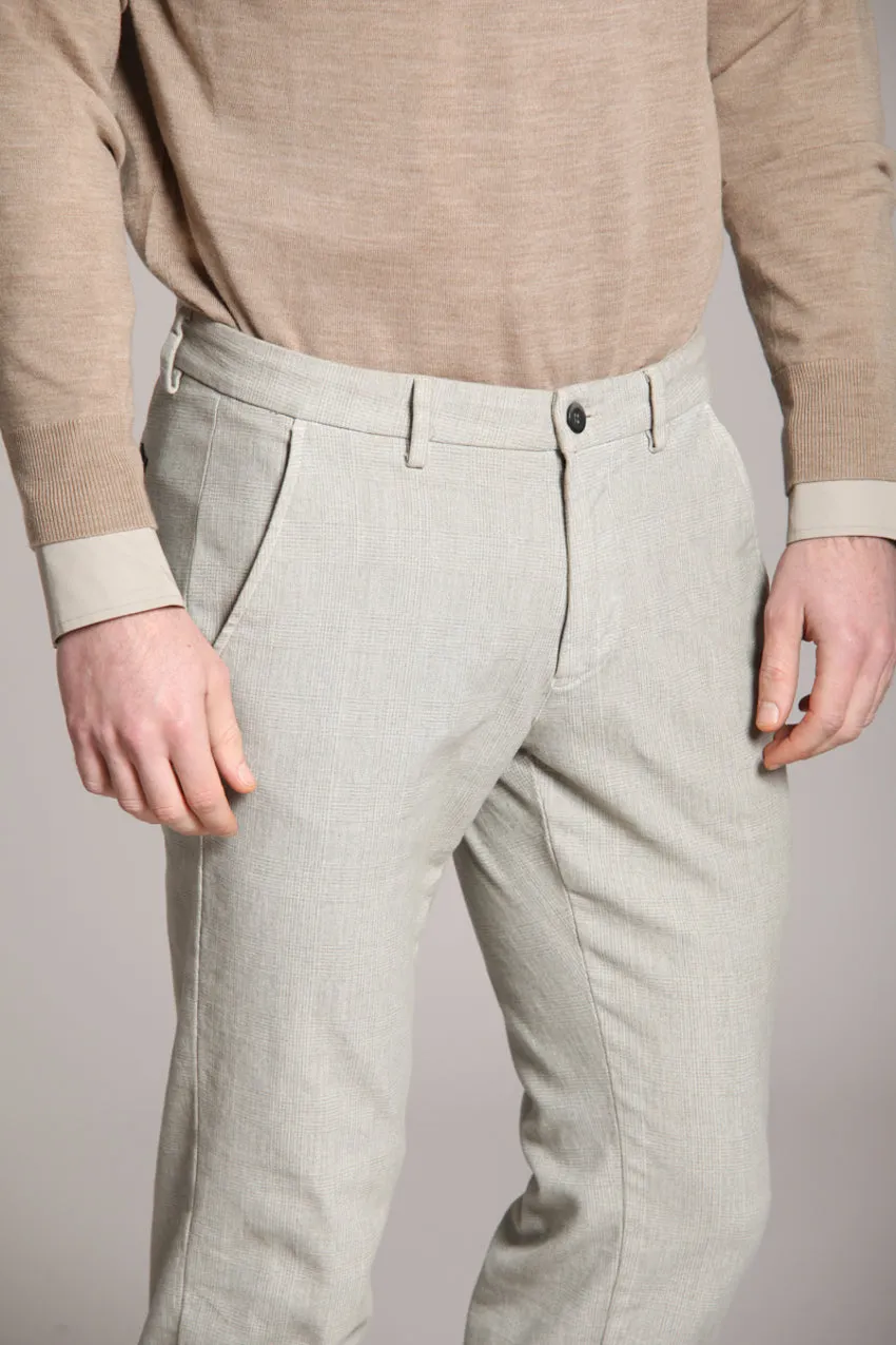 Torino men's chino pants in corduroy with houndstooth print slim fit sold by Mason's product image thumbnail 2